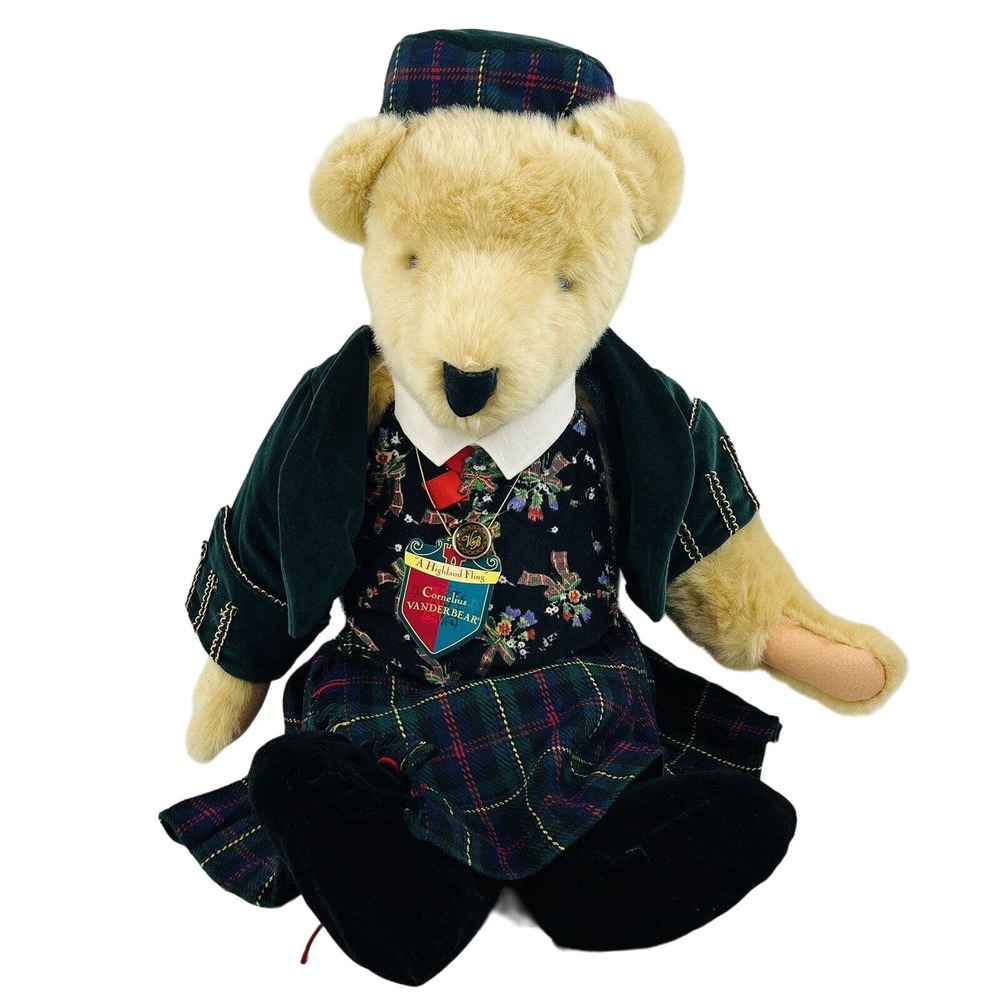 A Highland Fling Cornelius Vanderbear Plush Bear 20"‎ Scottish Dance NABCO